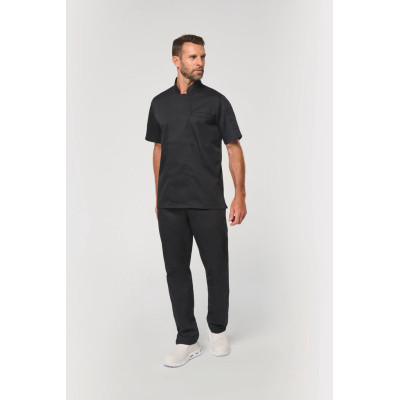 Unisex breathable short sleeve cooking jacket